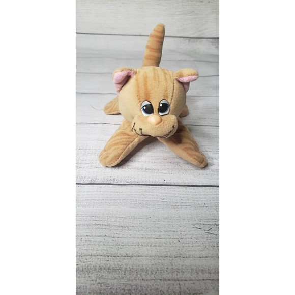 Orange Pound Puppies Purries 1980's Tonka Striped Tabby Cat Vintage - Picture 2 of 6